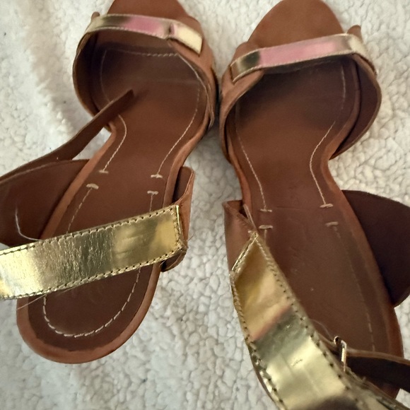 Elizabeth and James gold and tan strap heel - Picture 7 of 9